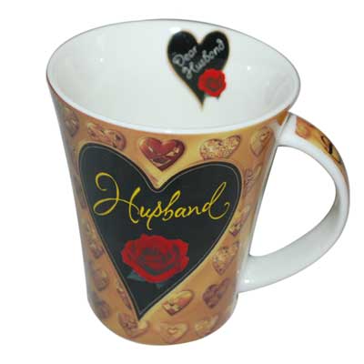 "Mug with Heart Design Husband Message - Click here to View more details about this Product